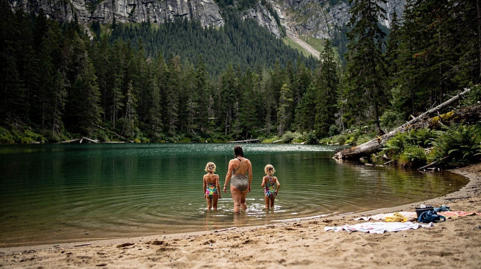 Swimming With Kids at Lost Lake, Whistler